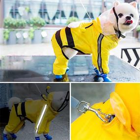 img 2 attached to 🌧️ Ultimate Protection: Pet Waterproof Raincoat with Transparent Hood & Full Body Coverage for Dogs of All Sizes - Lightweight, Reflective & Adorable!