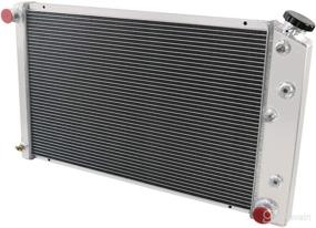 img 3 attached to 🔥 ALLOYWORKS 3 Row Core Aluminum Radiator: The Ultimate Cooling Solution for 1970-1981 Chevy Nova, Camaro, El Camino, and Malibu - Perfect for Automatic and Manual Transmissions