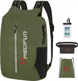 img 4 attached to Piscifun LT Dry Bag: The Ultimate Waterproof Backpack For Kayaking, Camping, And More!