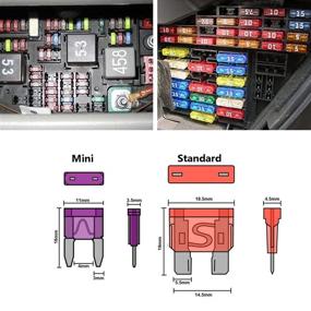 img 3 attached to 🔌 140 Piece Automotive Fuse Assortment Kit - Standard and Mini Blade Auto Fuses for Marine, RV, Camper, Boat, Truck (5A 7.5A 10A 15A 20A 25A 30A/ATC/ATO)