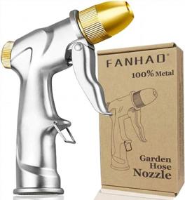 img 4 attached to Heavy Duty Metal Garden Hose Nozzle Sprayer - 4 High Pressure Watering Modes For Plants, Lawns, Car Washing, Patio & Pet Care