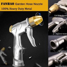 img 2 attached to Heavy Duty Metal Garden Hose Nozzle Sprayer - 4 High Pressure Watering Modes For Plants, Lawns, Car Washing, Patio & Pet Care