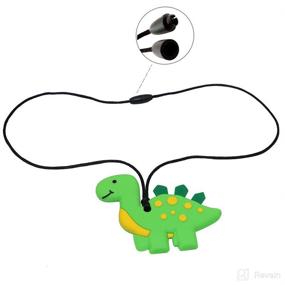 img 2 attached to 🦕 Silicone Dinosaur Chew Necklace: Effective Sensory Tool for Kids with Autism, ADHD, SPD, Anxiety, Fidgeting