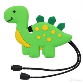 img 1 attached to 🦕 Silicone Dinosaur Chew Necklace: Effective Sensory Tool for Kids with Autism, ADHD, SPD, Anxiety, Fidgeting