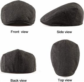 img 2 attached to Men'S Adjustable Newsboy Hats: Flat Cap For Irish Cabbie, Gatsby, Tweed And Ivy Styles