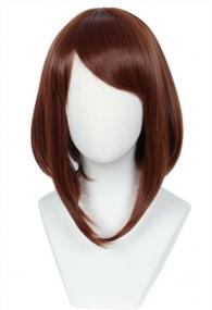 img 4 attached to Halloween Cosplay Wig For Women - Red Brown Anime Wig From Linfairy Costume