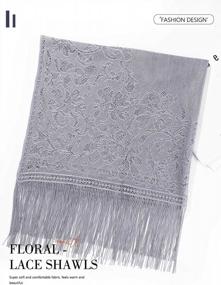 img 3 attached to Lace Shawls And Wraps For Weddings: Elegant Scarves For Women'S Evening Dresses With Fringe, Ideal For Brides And Bridesmaids, By Gorais