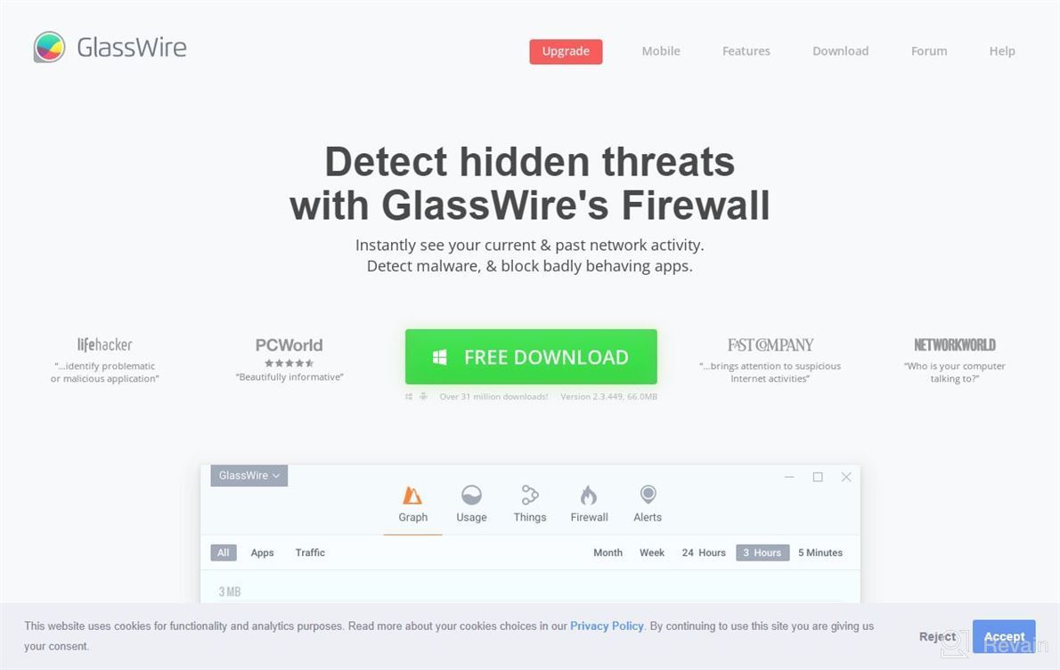 img 1 attached to GlassWire Firewall review by Benjamin Robinson