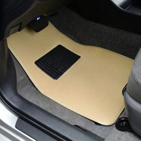 img 2 attached to Beige Heavy Duty Front & Rear Carpet Floor Mats: Universal Liners for Car SUV Van & Truck, All-Weather Protection with Anti-Slip Nibs, Fits Most Vehicles