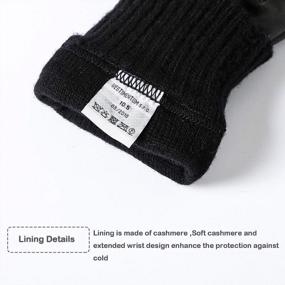 img 1 attached to Sheepskin Leather Cashmere Sanfiland Motorcycle Men's Accessories