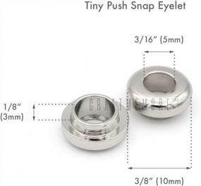 img 2 attached to Gunmetal Black 5Mm (3/16") Push Snap Grommet Rings - CRAFTMEMORE 10 Pack Easy Installation