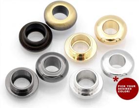 img 1 attached to Gunmetal Black 5Mm (3/16") Push Snap Grommet Rings - CRAFTMEMORE 10 Pack Easy Installation