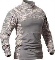 мужская тактическая армейская рубашка с длинным рукавом и молнией в камуфляжном стиле - облегающая футболка в стиле милитари от carwornic логотип