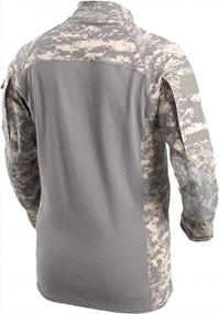 img 3 attached to Мужская тактическая армейская рубашка с длинным рукавом и молнией в камуфляжном стиле - облегающая футболка в стиле милитари от CARWORNIC