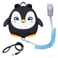 🐧 secure your toddler with penguin leash backpacks and anti-lost wristlets: child safety solution in black logo