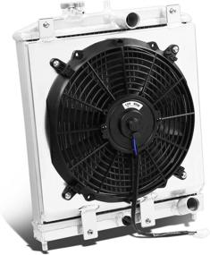 img 4 attached to 🔥 DNA Motoring 2-Row Radiator with Fan Shroud: Compatible with 92-00 Civic, 93-97 Del Sol, 94-01 Integra MT