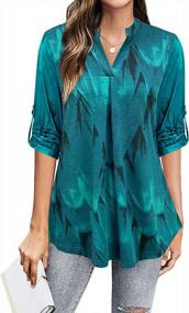 img 3 attached to Stylish And Professional Women'S V-Neck Blouses With 3/4 Sleeves - Perfect For Business Casual And Dressy Occasions By BEPEI