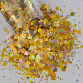 img 2 attached to Holographic Body Glitter 12 Colors Chunky Cosmetic Makeup For Nail Hair Eye Face Crafts