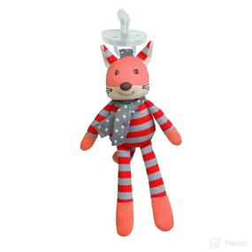 img 1 attached to 🦊 Apple Park Frenchy Fox Pacifier Buddy: Organic Farm Buddy for Newborns - Hypoallergenic, 100% Cotton Baby Toy