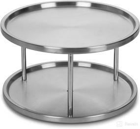 img 1 attached to 🔄 Estilo Stainless Steel 2-Tier Lazy Susan Organizer: 360-Degree Rotating Storage for Kitchen, Pantry, and Bathroom