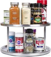 🔄 estilo stainless steel 2-tier lazy susan organizer: 360-degree rotating storage for kitchen, pantry, and bathroom logo