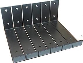 img 2 attached to Set Of 6 - 7.5 Inch Black Hook Iron Shelf Brackets For Industrial And Modern Shelves - 5Mm Thick J Brackets With Screws For Strong Shelf Support