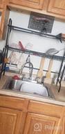 img 1 attached to 2-Tier Stainless Steel Over The Sink Dish Drying Rack W/ Utensil Holder - HOWDIA Kitchen Counter Drainer review by Chris Hart