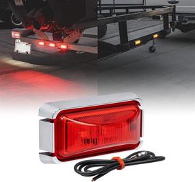 img 4 attached to 🚛 2.5-Inch Red LED Trailer Marker Light with Chrome Bezel - DOT FMVSS 108 Compliant, SAE P2PC Certified, Surface Mount, Waterproof IP67 - Side Marker Lights for Trailer Truck