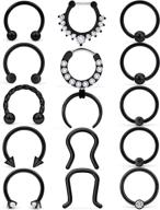 cisyozi piercing stainless horseshoe cartilage women's jewelry : body jewelry logo