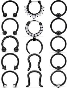 img 3 attached to Cisyozi Piercing Stainless Horseshoe Cartilage Women's Jewelry : Body Jewelry