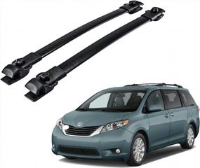 img 4 attached to ALAVENTE Roof Rack Cross Bars Replacement For Toyota Sienna 2011-2018 Luggage Rails For Sienna 11-18 (W/ Top Side Rail)