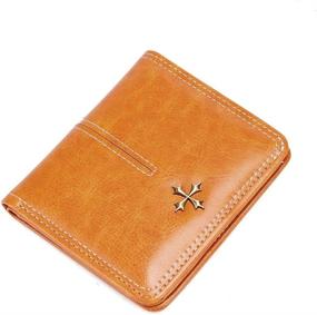 img 4 attached to Womens Blocking Compact Bifold Leather Women's Handbags & Wallets at Wallets