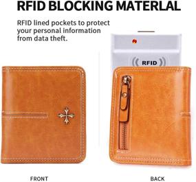 img 1 attached to Womens Blocking Compact Bifold Leather Women's Handbags & Wallets at Wallets