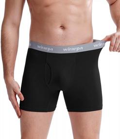 img 2 attached to Men'S Mesh Breathable Boxer Briefs Cool Breeze Underwear Open Fly 4 Pack By Wirarpa
