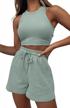 stay comfy and stylish with lingswallow 2 piece women's lounge set logo