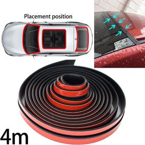 img 3 attached to AUTOXBERT 4M/13Ft Car Windshield Weather Rubber Sealing T Shape Car Front Windshield Strip Trim Sealing Strip Automotive Door Sealing Strip Noise Insulation Protector For Car Truck Door Window Decor