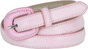 img 2 attached to 🐍 Women's Genuine Leather Accessories with Snakeskin Embossed Design at Belts