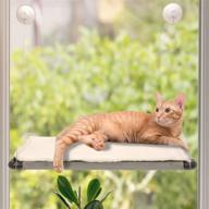 🐱 ultimate cat hammock for windows - premium hanging window hammock perch for indoor cats - strong suction cup mounted window seat - 26.4 x 15.6 inches logo