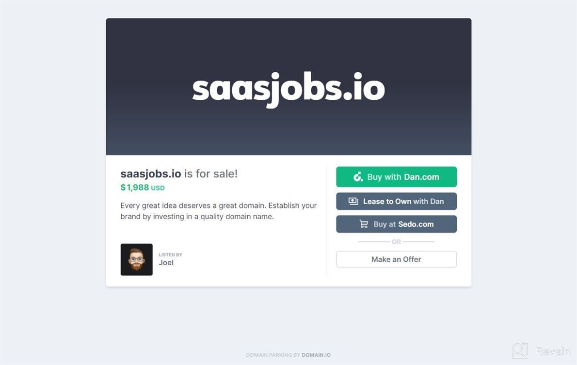 img 1 attached to saasjobs.io review by Domonic Roberts