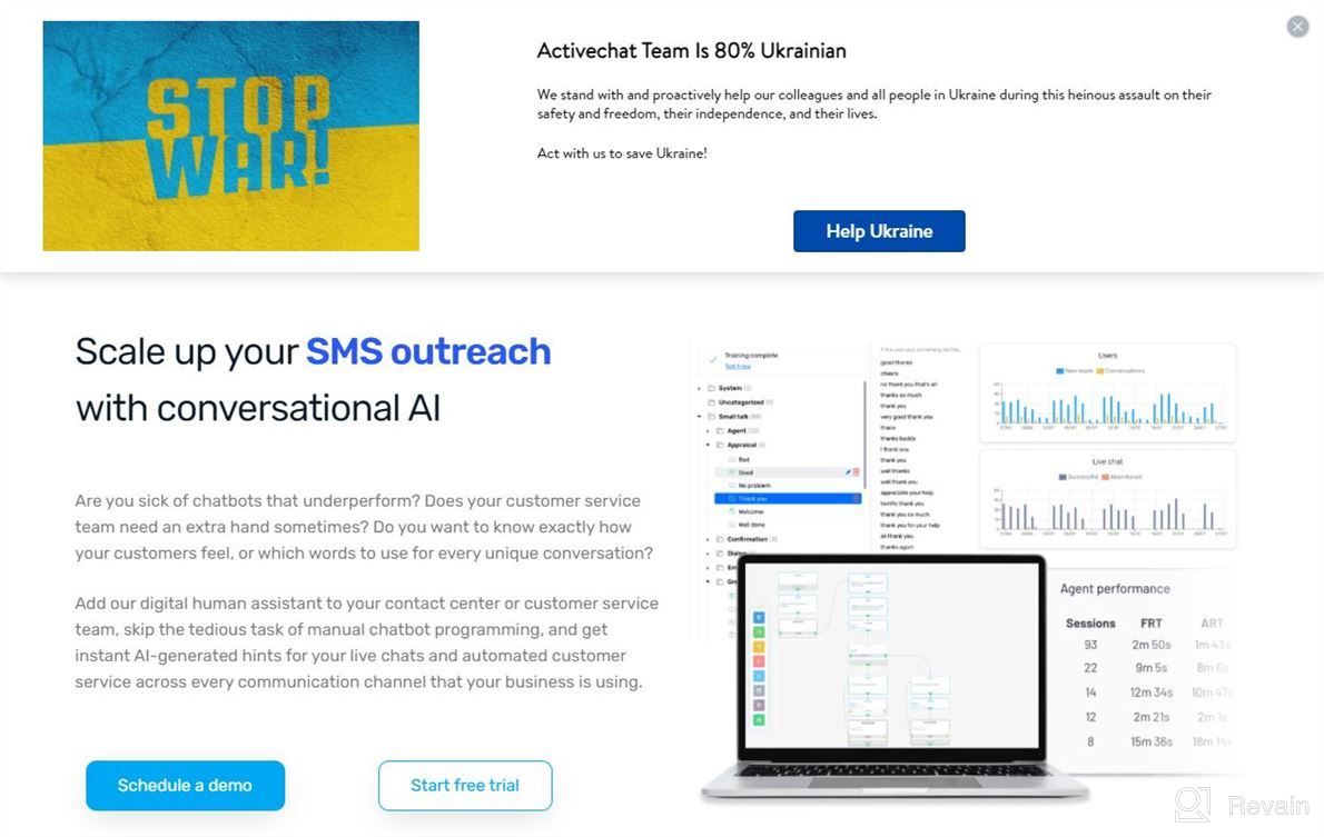 img 1 attached to Activechat.ai Visual Chatbot Builder review by Dre Fishburne