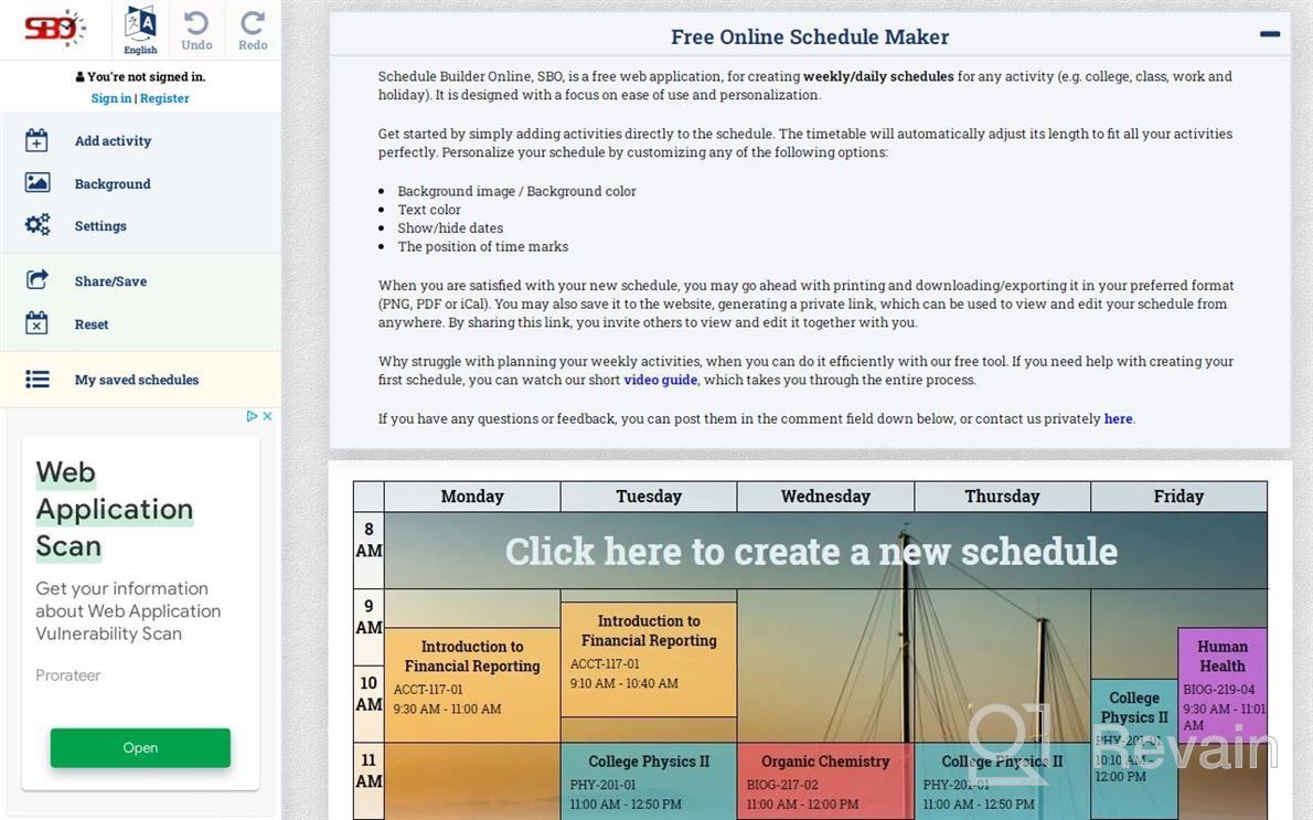 img 1 attached to Schedule Builder Online review by Joe Gosa