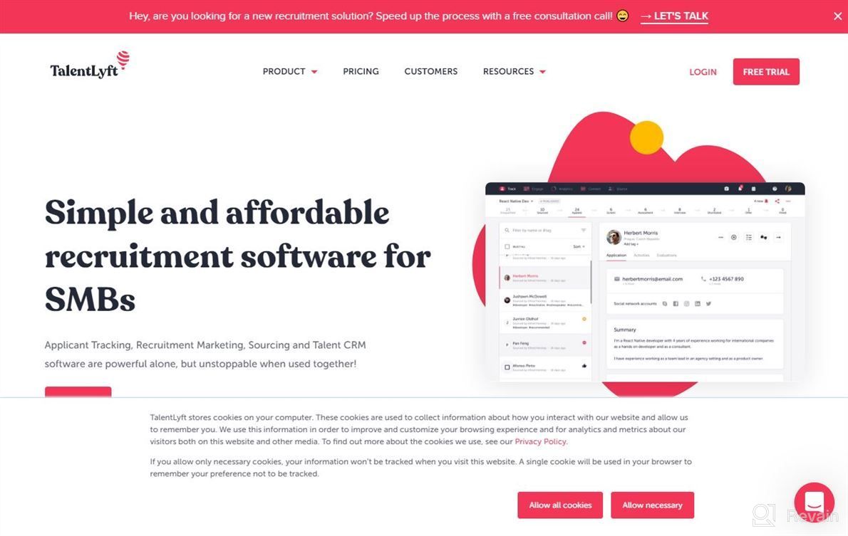 img 1 attached to TalentLyft review by Vincent Pavelko