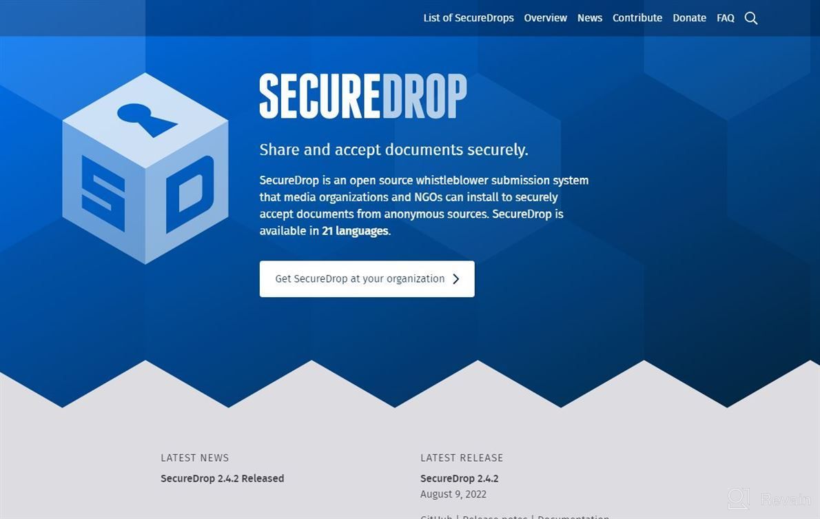 img 1 attached to SecureDrop review by Jerimiah Augustine