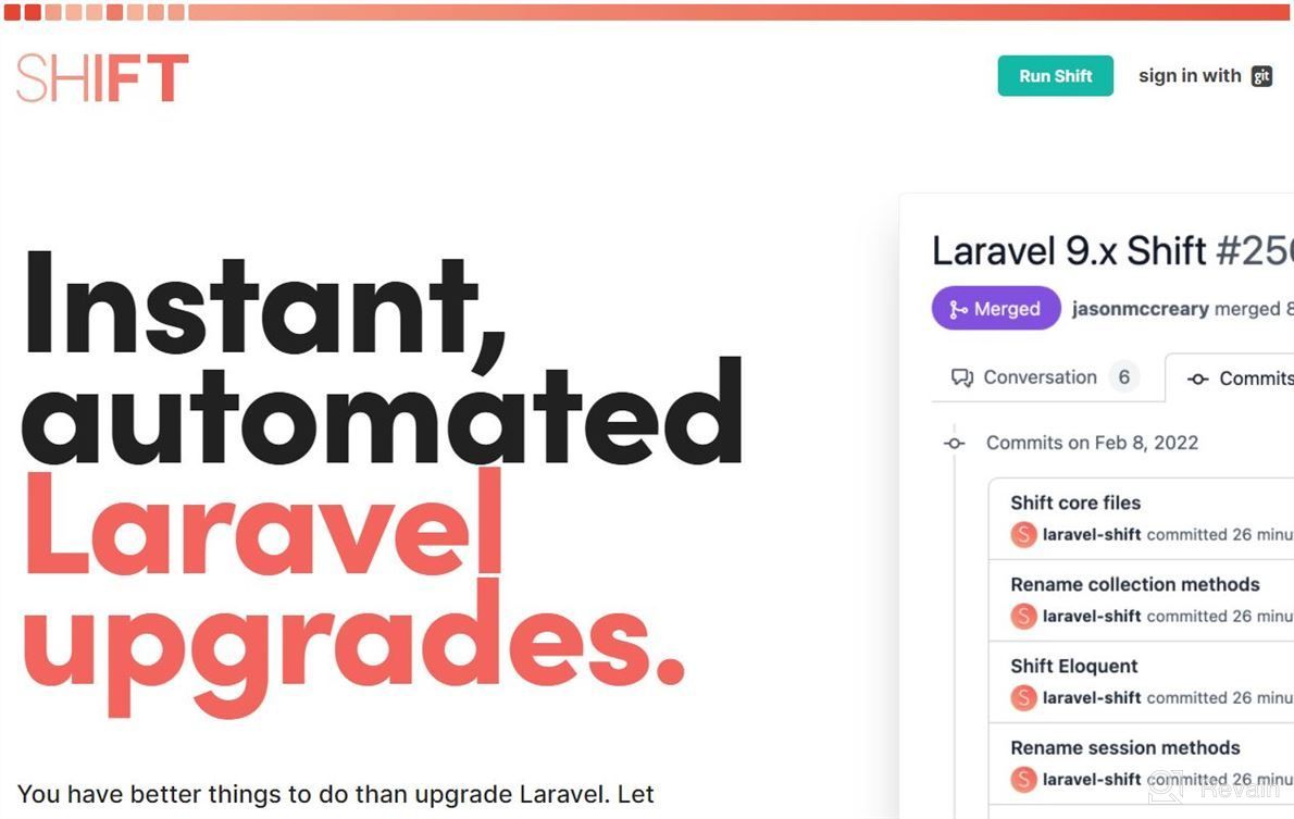 img 1 attached to Laravel Shift review by Jose Brunson