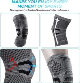 img 1 attached to Get Ultimate Knee Support With NEENCA Professional Compression Knee Sleeve And Patella Gel Pad For Pain Relief And Recovery During Running, Workout, And Arthritis