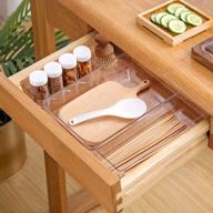 organize your desk drawers with minesign 4pack plastic makeup & flatware organizers! logo