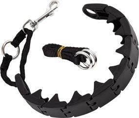 img 4 attached to Large Dog Training Collar - Ram-Pro Triple Crown Pinch Collar for Effective Control and Gentle Training in All Breeds, includes No Barking Control Feature