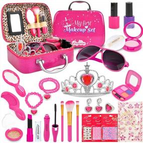 img 4 attached to Spark Your Little Girl'S Imagination With Our Pretend Makeup Kit - Perfect For Toddlers And Princesses Alike!