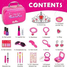 img 1 attached to Spark Your Little Girl'S Imagination With Our Pretend Makeup Kit - Perfect For Toddlers And Princesses Alike!