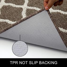 img 2 attached to Washable And Non-Slip Indoor Door Mat For Home And Entryway - Essential Brown Door Mat For Water Absorption, Protection And Decoration